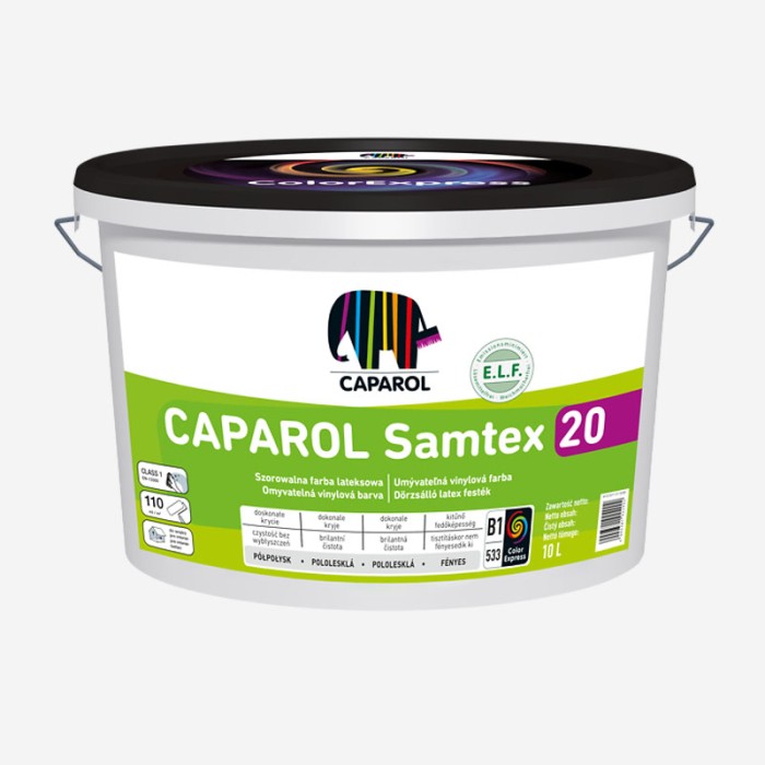 Caparol SAMTEX 20 B-1 farba wewnętrzna biała 15l